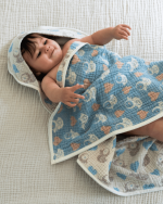 Rainbow Gauze Hooded Blanket Single - Image 10