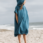 Terra Hooded Poncho Youth – Teal Blue