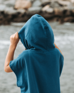 Terra Hooded Poncho Youth – Teal Blue - Image 2