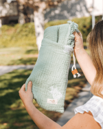 Teddy Gauze Receiving Blanket with Pouch - Image 6