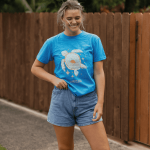 Sunrise Turtle SS Tee – Sapphire Blue