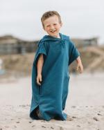 Terra Hooded Poncho Youth – Teal Blue - Image 8
