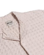 Orb Button Down Waffle Shirt – Sand – Mens - Image 7