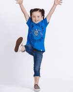Make The Sea Trash Free Kids Tee – Sapphire Blue - Image 4