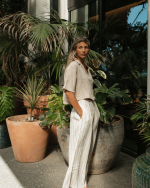 Sagar Gauze Crop Shirt – Pant Set - Image 9