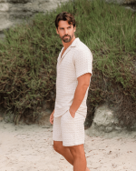 Orb Waffle Short – Sand – Mens - Image 3
