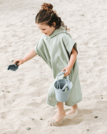 Terra Hooded Poncho Youth  – Sage - Image 3