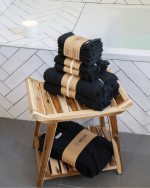 Micro Waffle XL Bath Bundle – 2 Pack – Black - Image 8