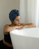 Classic Hair Towel – Navy - Image 2
