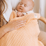 Little Fishies Waffle Blanket – Peach Fuzz