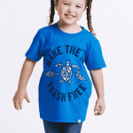 Make The Sea Trash Free Kids Tee – Sapphire Blue