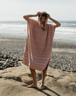 Classic Stripe Hooded Poncho – Green - Image 10