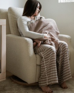 Little Fishies Gauze Receiving Blanket – Warm Taupe - Image 2