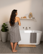 Classic Fringeless XL Bath Bundle – Grey – 2 Pack - Image 2