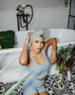 Terra Hair Towel – Sage - Image 4