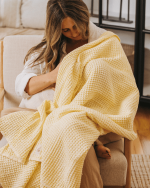 Little Fishies Waffle Blanket – Butter - Image 9