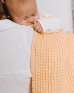 Little Fishies Waffle Blanket – Peach Fuzz - Image 6