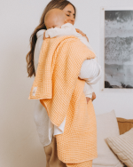 Little Fishies Waffle Blanket – Peach Fuzz - Image 3