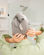 Terra Hair Towel – Grey - Image 7