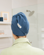 Terra Hair Towel – Navy - Image 7