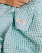 Little Fishies Waffle Blanket – Seafoam - Image 6