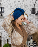 Terra Hair Towel – Navy - Image 2