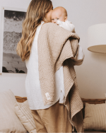 Little Fishies Waffle Blanket – Warm Taupe - Image 4