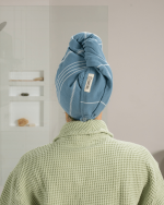 Classic Hair Towel – Slate Blue - Image 4