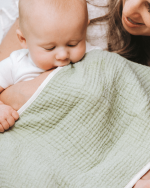 Little Fishies Gauze Burping Cloth Bundle – 3 Pack – Sage / Grey / Navy - Image 9
