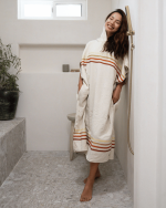 Border Classic Stripe Poncho Natural - Image 13