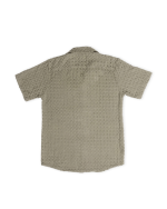 Orb Button Down Waffle Shirt – Olive – Mens - Image 4