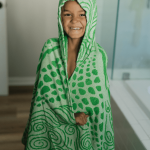 Swirl Turtle Hooded Kids Bath Towel