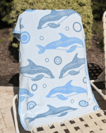 Dolphin Bubbles Kids Towel - Image 2