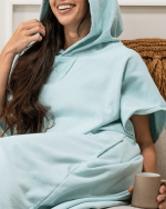 Terra Hooded Poncho – Seaglass - Image 8