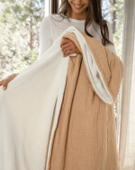 Softy Solid Plush Blanket – Beige - Image 3