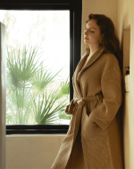 Micro Waffle Robe – Sand - Image 4