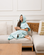 Terra Hooded Poncho – Seaglass - Image 2
