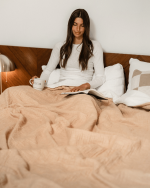 Softy Solid Plush Blanket – Beige - Image 5