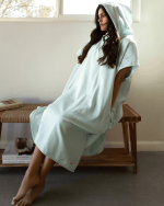 Terra Hooded Poncho – Seaglass - Image 7