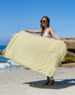 Checker Towel Bag  – Lime - Image 10