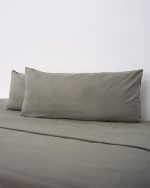 Classic Micro Twill Solid Melange Sheet Set Moss - Image 5