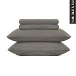 Classic Micro Twill Solid Melange Sheet Set Moss