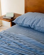 Classic Micro Twill Stripe Melange Pillowcase Set Indigo - Image 5