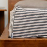Classic Micro Twill Stripe Melange Fitted Sheet Steel Grey
