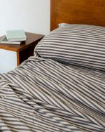 Classic Micro Twill Stripe Melange Sheet Set Steel Grey - Image 5