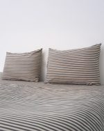 Classic Micro Twill Stripe Melange Pillowcase Set Steel Grey - Image 4