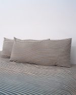 Classic Micro Twill Stripe Melange Pillowcase Set Steel Grey - Image 2
