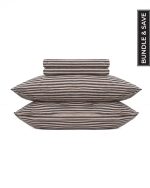 Classic Micro Twill Stripe Melange Sheet Set Steel Grey