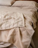 Cozy Texture Plush Blanket – Beige