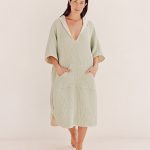 Falta Gauze Hooded Poncho – Sage